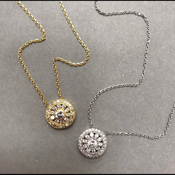 Cubic Zirconia Sterling Silver or Vermeil Pendant - Picture 4 of 9